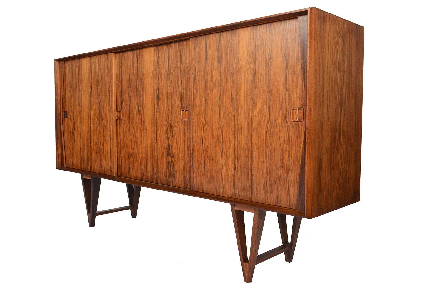 Tall Danish Modern Atomic Rosewood Credenza 5