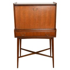 English Modern Tall Mid-Century Cocktail Cabinet