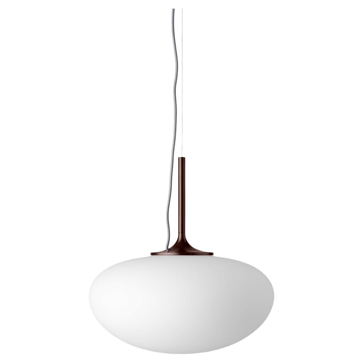 Stemlite Pendant Lamp, Frosted Glass, Black Red For Sale