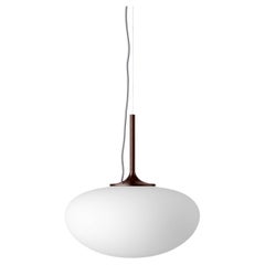 Stemlite Pendant Lamp, Frosted Glass, Black Red