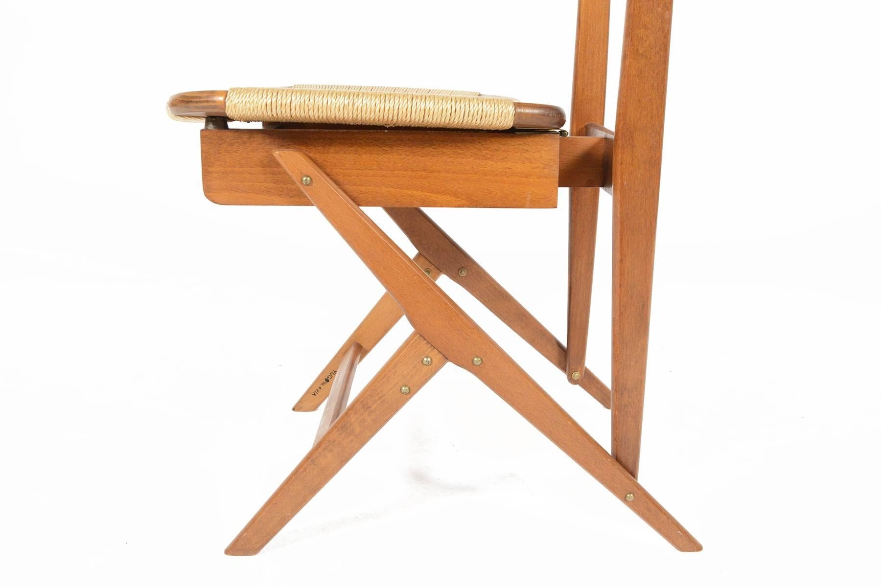 Midcentury Stained Beech Valet Chair 2