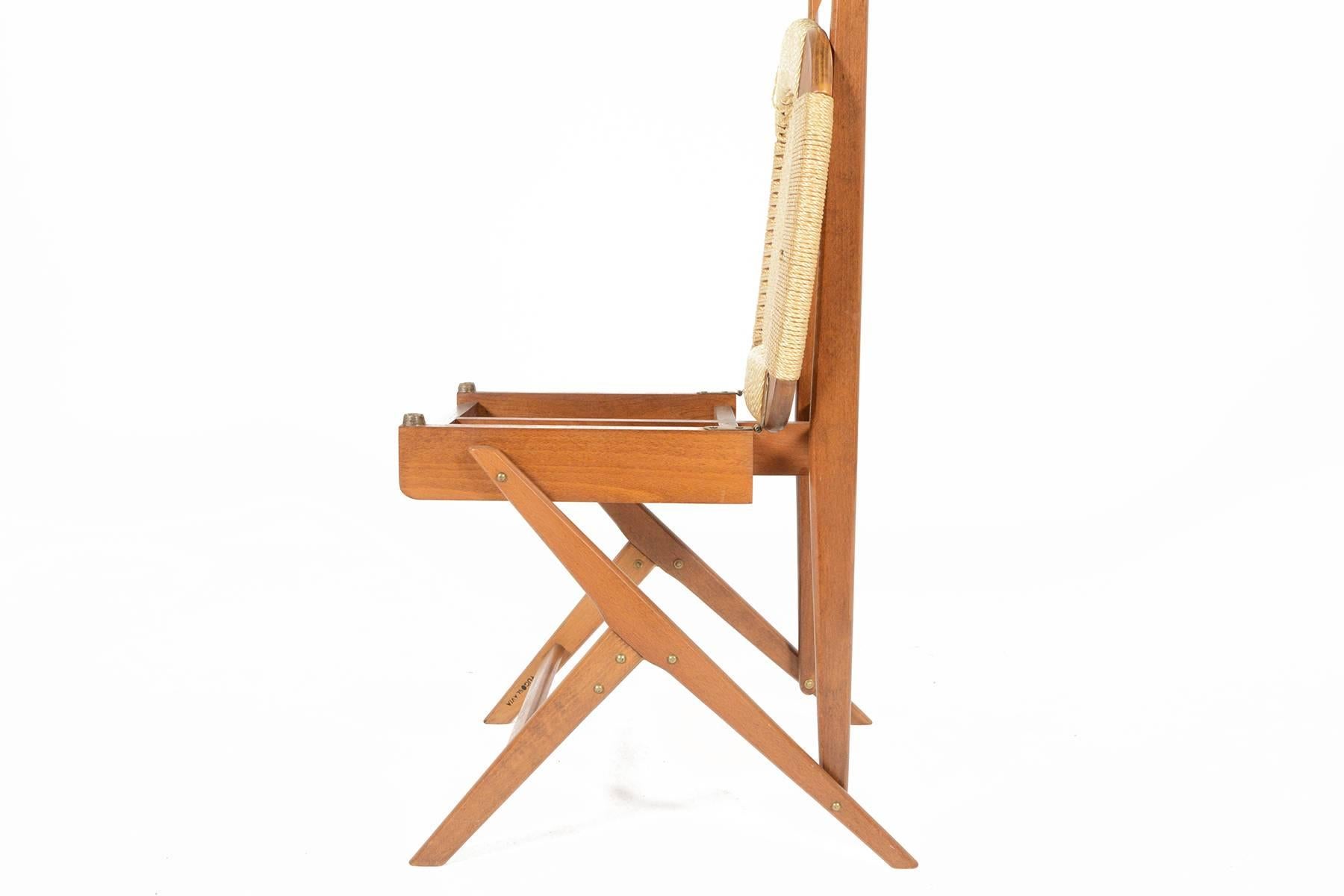 Scandinavian Modern Midcentury Stained Beech Valet Chair