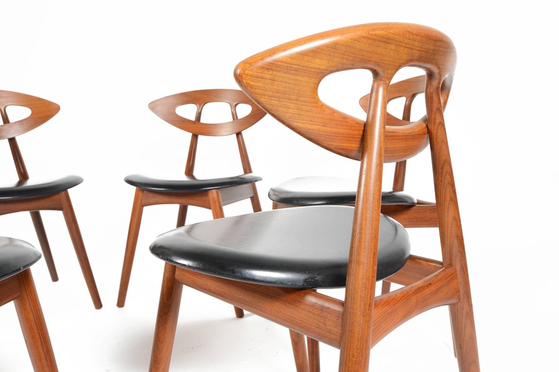 Set of Six Ejvind A. Johansson Eye Dining Chairs In Excellent Condition In Berkeley, CA