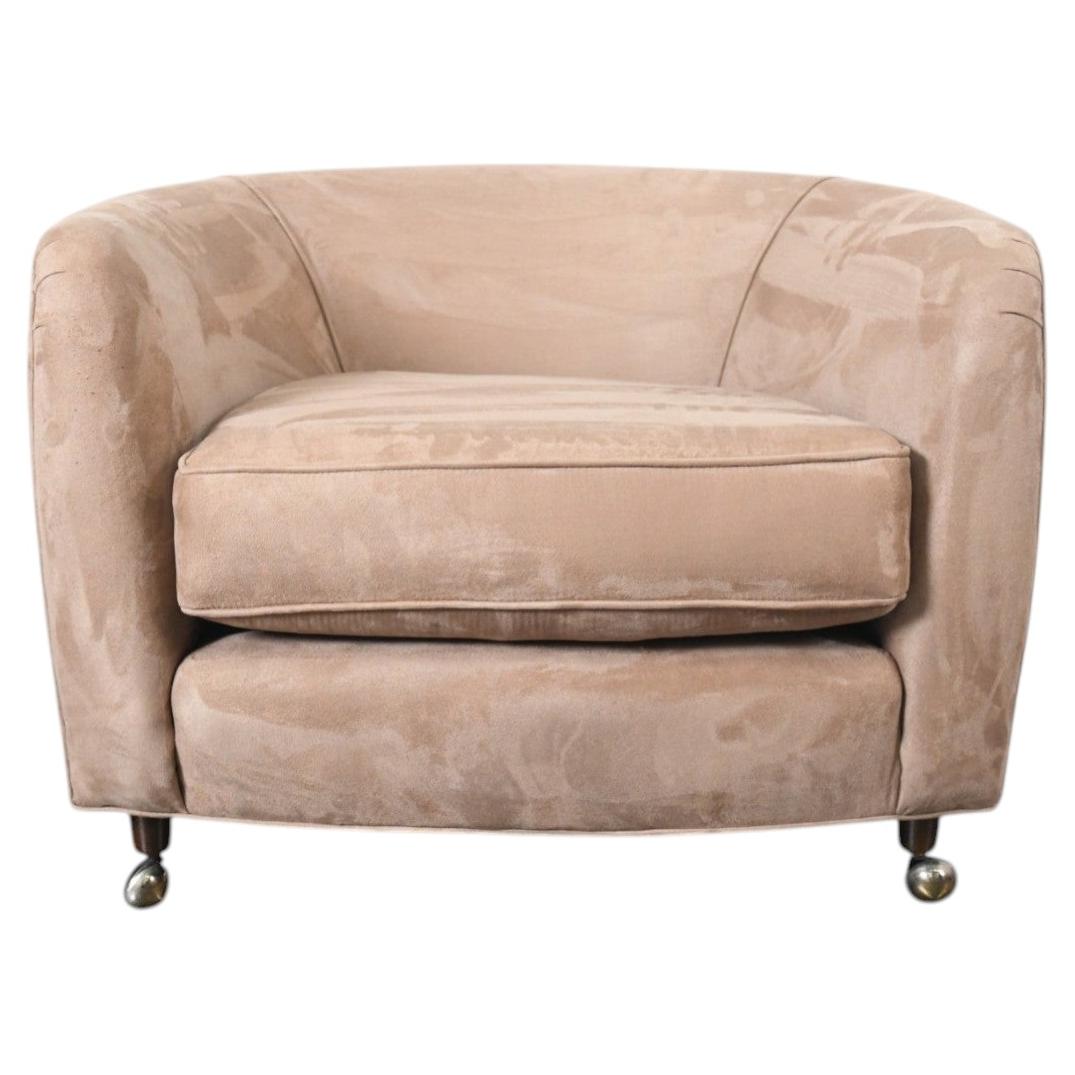 Mid Century Tub Chair in the Manner of Milo Baughman For Sale