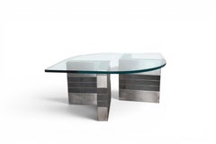 1970s Chrome + Glass Coffee Table