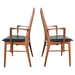 Pair of Niels Koefoed "Eva" Highback Dining Armchairs in Teak