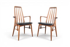 Pair of Niels Koefoed "Eva" Highback Dining Armchairs in Teak
