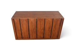 1960s Barzilay Tambour Stereo Cabinet in Walnut