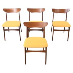 Set of Four Restored Schionning + Elgaard Dining Chairs in Teak