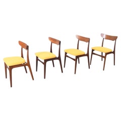 Set of Four Restored Schionning + Elgaard Dining Chairs in Teak