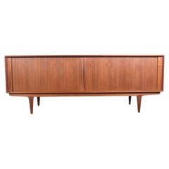 Bernhard Pedersen Teak Tambour Door Credenza
