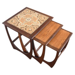 G Plan Astro Tile Top Nesting Tables in Teak