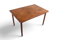 Danish Modern Draw Leaf Teak Dining Table