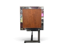 Rare buffet Richard Round de style « Space Age » en teck et chrome
