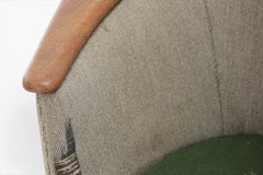 Henry Schubell & Arnold Madsen: Freistehendes Sofa aus Wolle und Teakholz, 1950er Jahre