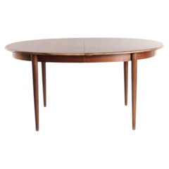 1960s Danish Oval Rosewood Dining Table With Two Extension Leaves