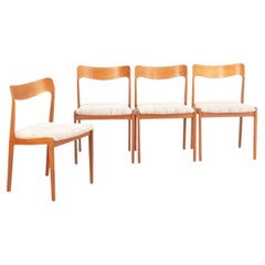 Set of Four 1960s Danish Teak Dining Chairs