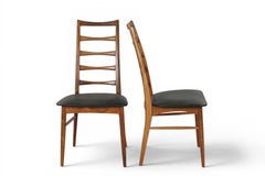 Set of Six Niels Koefoed "Lis" Ladderback Dining Chairs in Rosewood