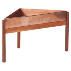 1960s Danish Plant Stand in Teak + Copper