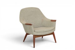 Lowback Organic Modern "Marina" Armchair by Gerhard Berg for Stokke