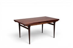 Johannes Andersen Jet Age Draw Leaf Dining Table in Rosewood