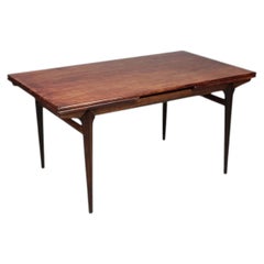 Johannes Andersen Jet Age Draw Leaf Dining Table in Rosewood