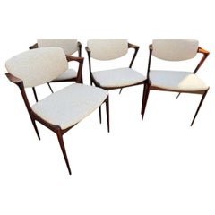 Set of Four Kai Kristiansen Model 42 Dining Chairs in Rosewood
