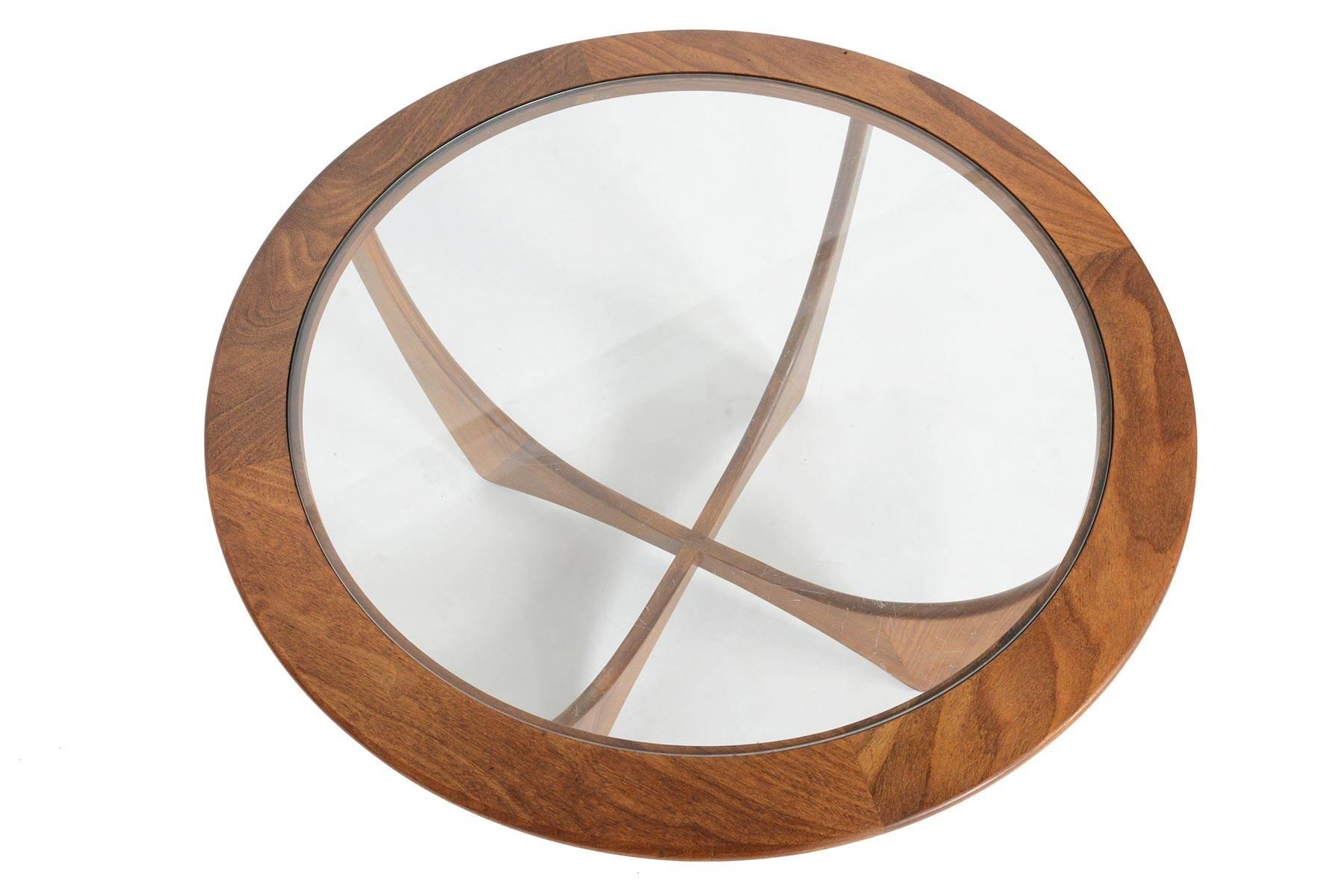 round mid century modern coffee table
