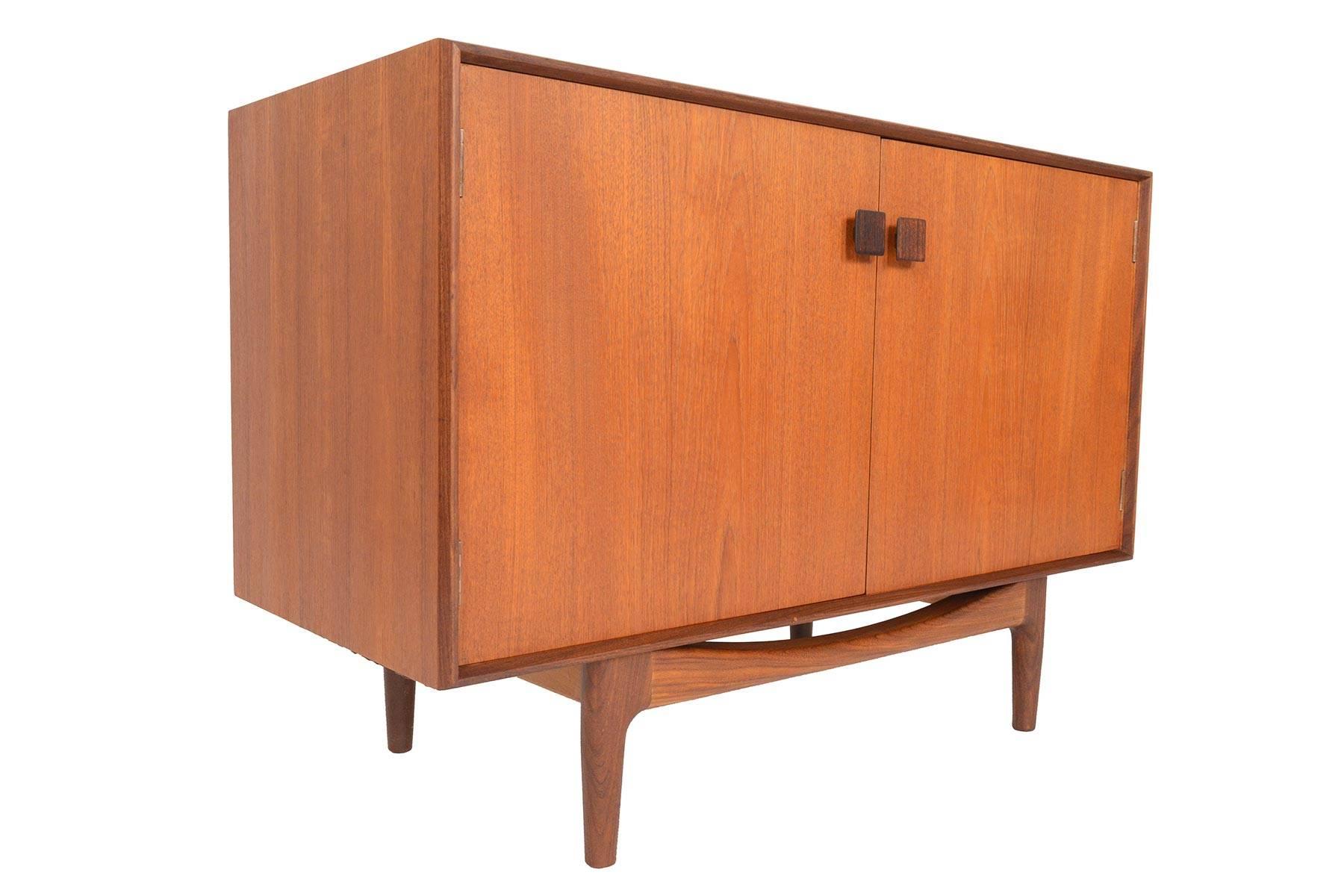 Small Refinished Teak Credenza by Ib Kofod Larsen for G Plan #3 In Excellent Condition In Berkeley, CA