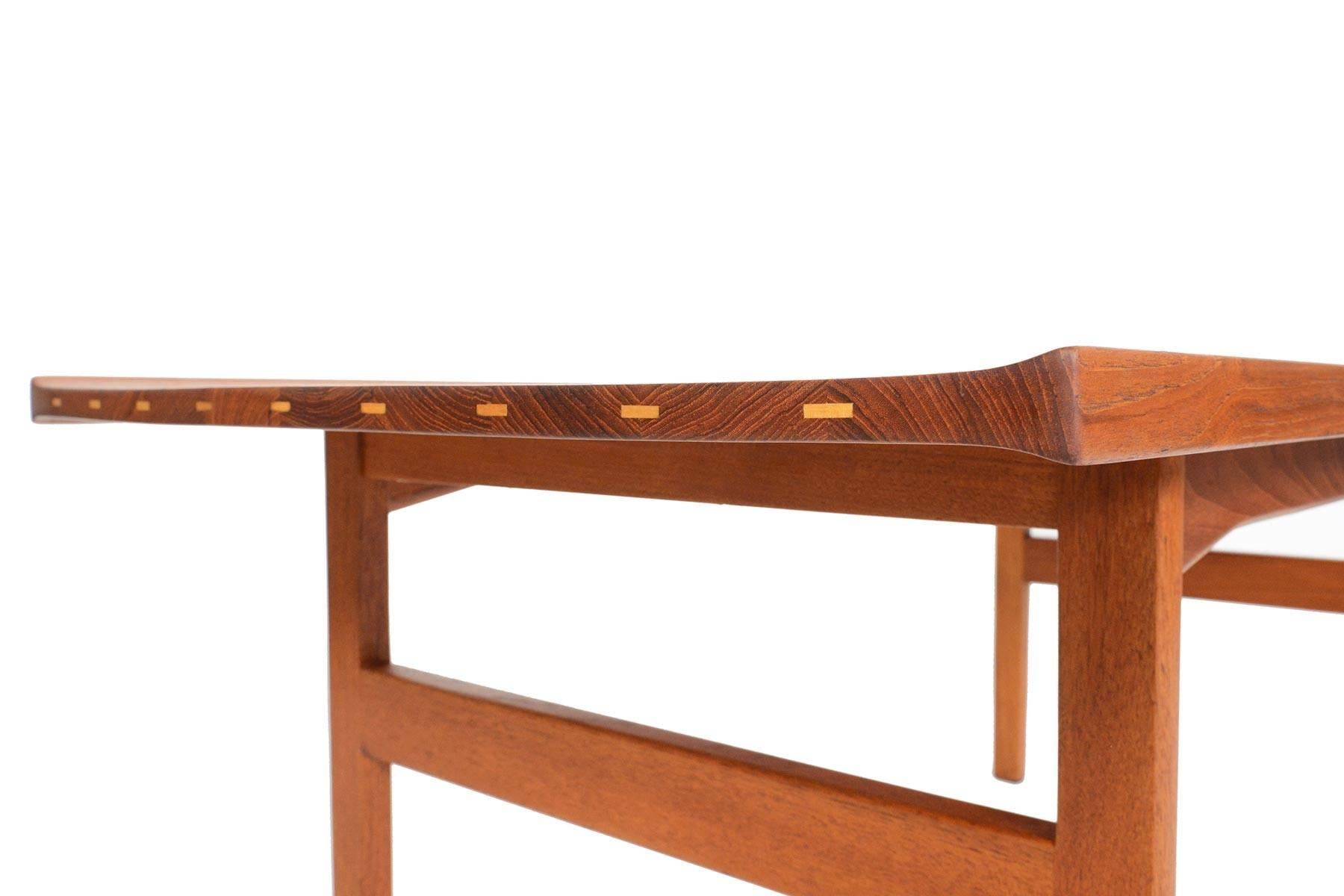 Swedish Refinished Solid Teak Coffee Table by Tove and Edvard Kindt - Larsen