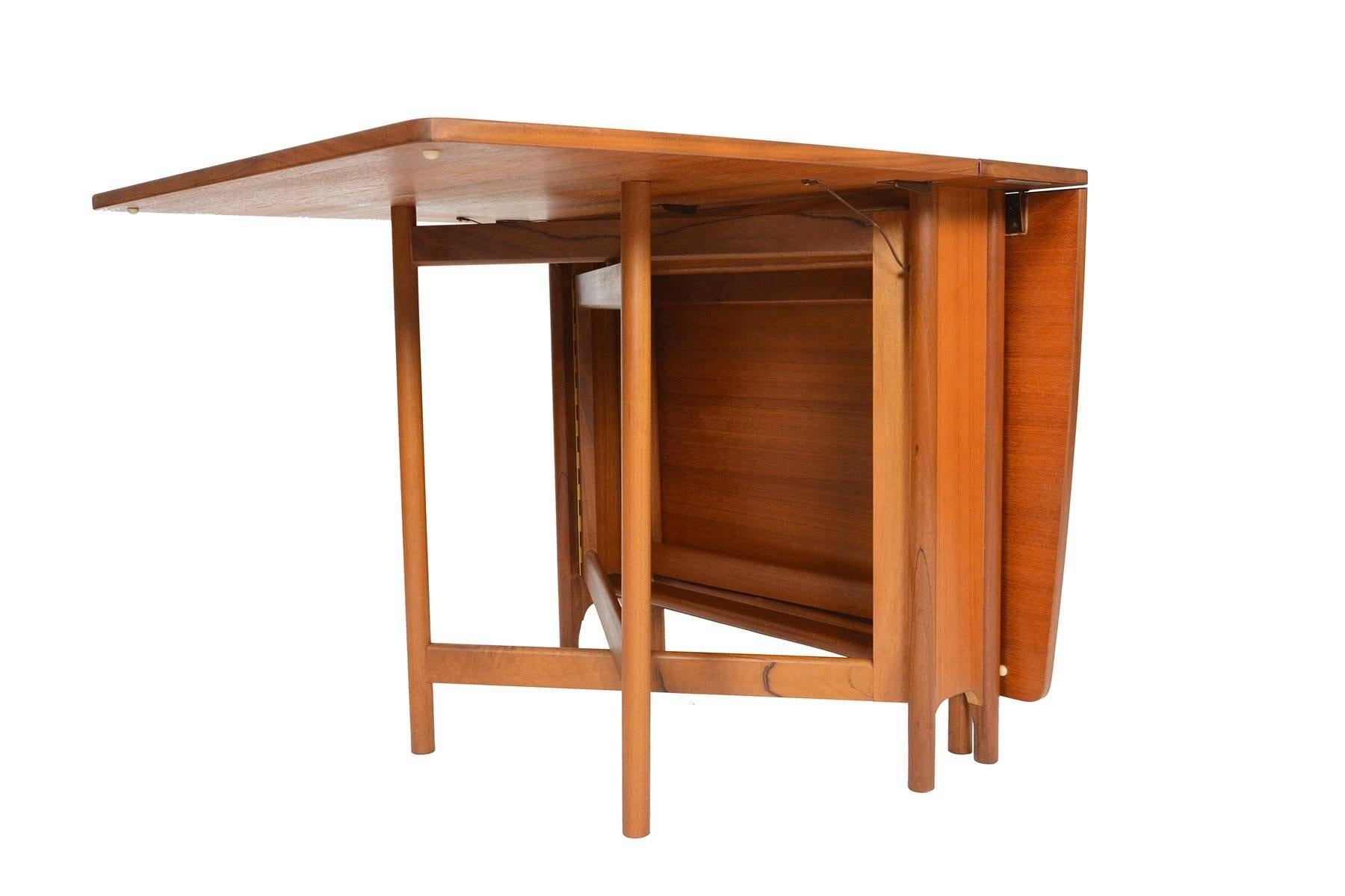 Scottish Mid-Century Modern Drop Leaf Dining Table in Teak by A.H. McIntosh