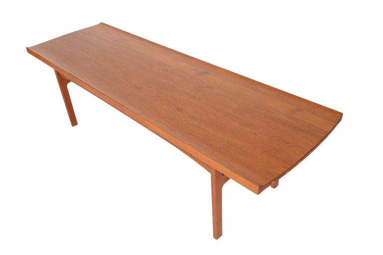 Large Refinished Solid Teak Coffee Table By Tove And Edvard Kindt Large Refinished Solid Teak Coffee Table By Tove And Edvard Kindt Ln For 1