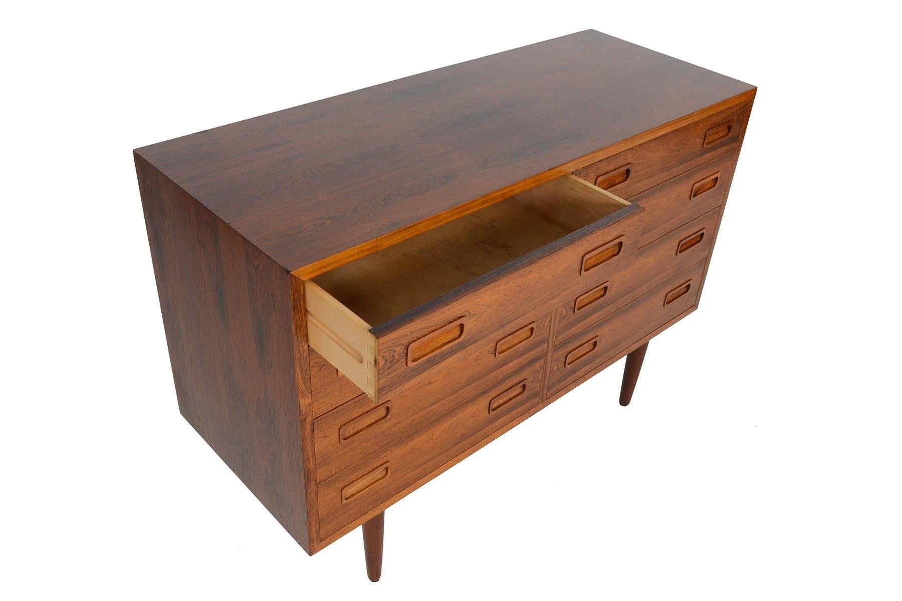 Danish Modern Double Dresser in Brazilian Rosewood by Hundevad & Co In Excellent Condition In Berkeley, CA