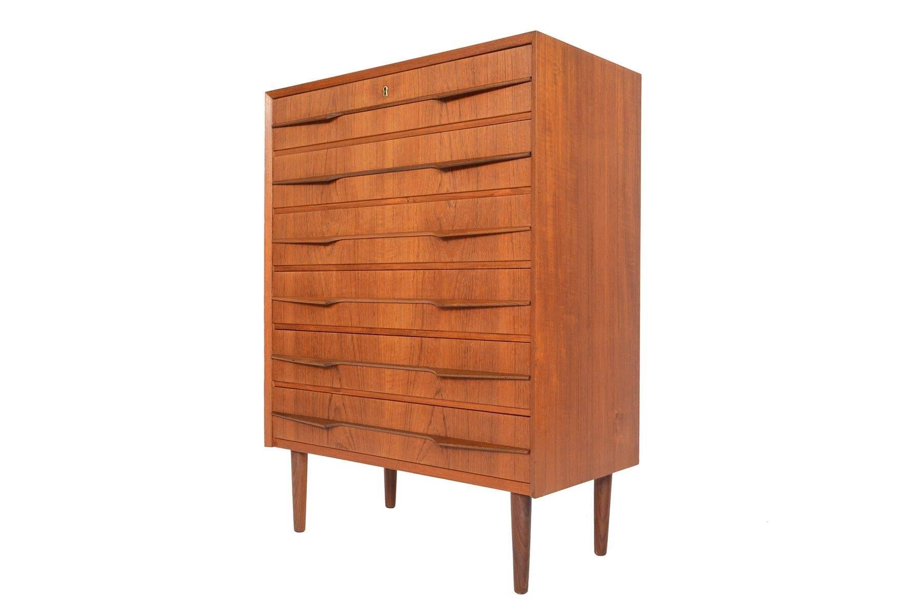 Wild Atomic Danish Modern Midcentury Highboy Dresser in Teak 3