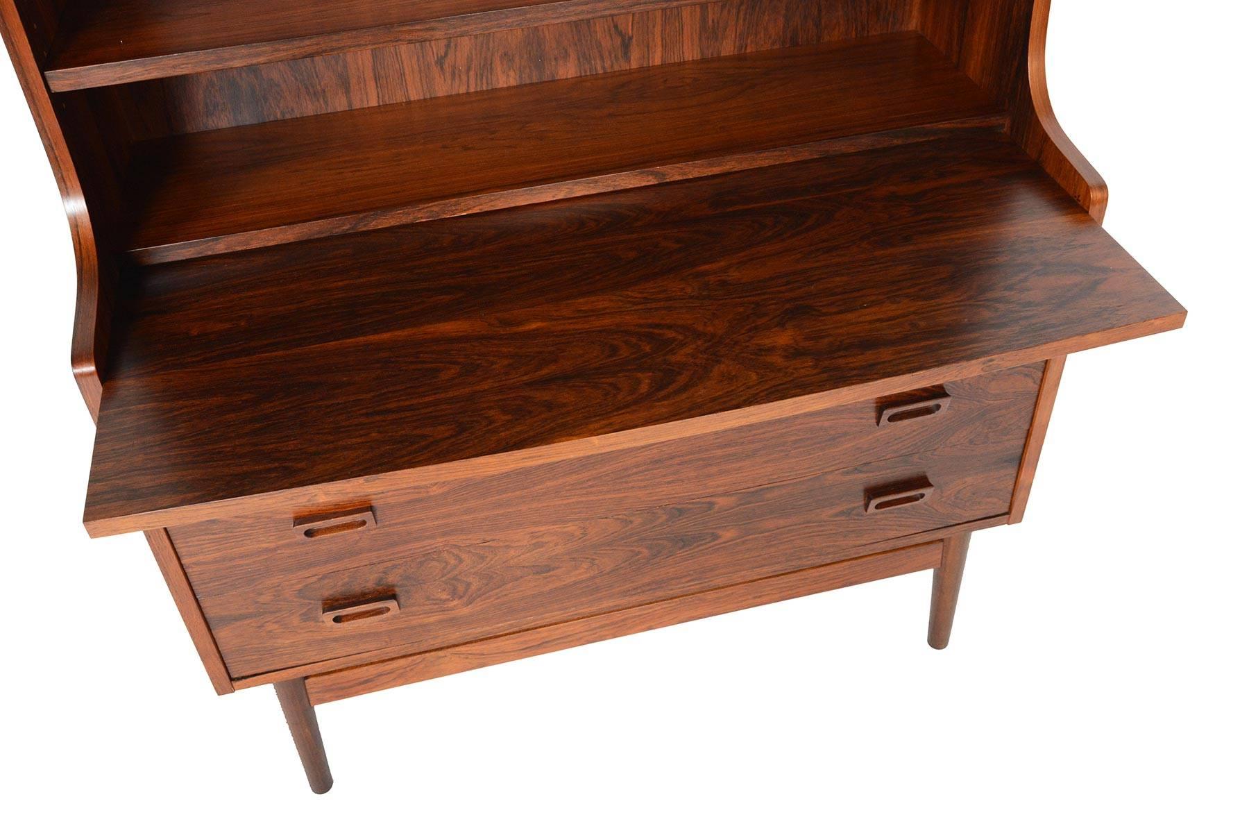 20th Century Danish Modern Midcentury Bookcase or Secretary in Rosewood by Johannes Sorth