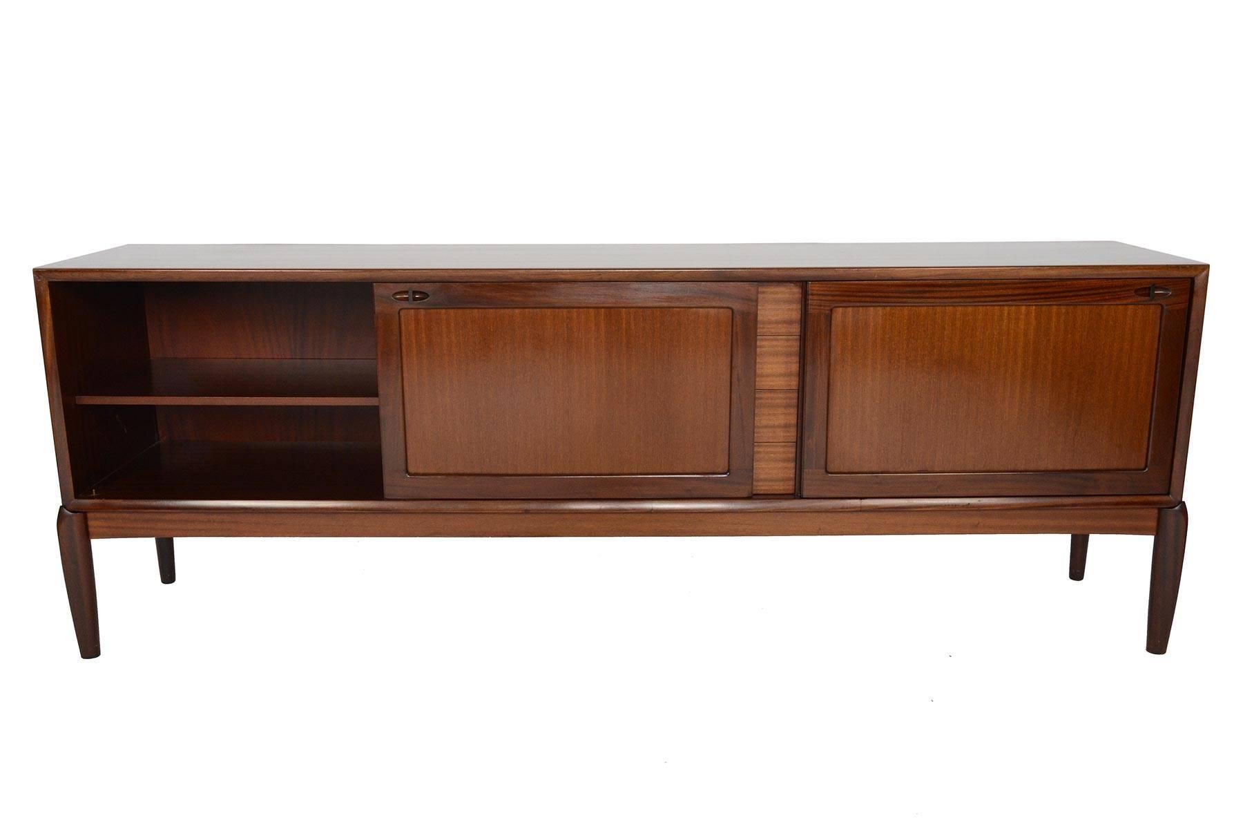 Large Danish Modern Midcentury Credenza in Mahogany by H.W. Klein for Bramin In Excellent Condition In Berkeley, CA