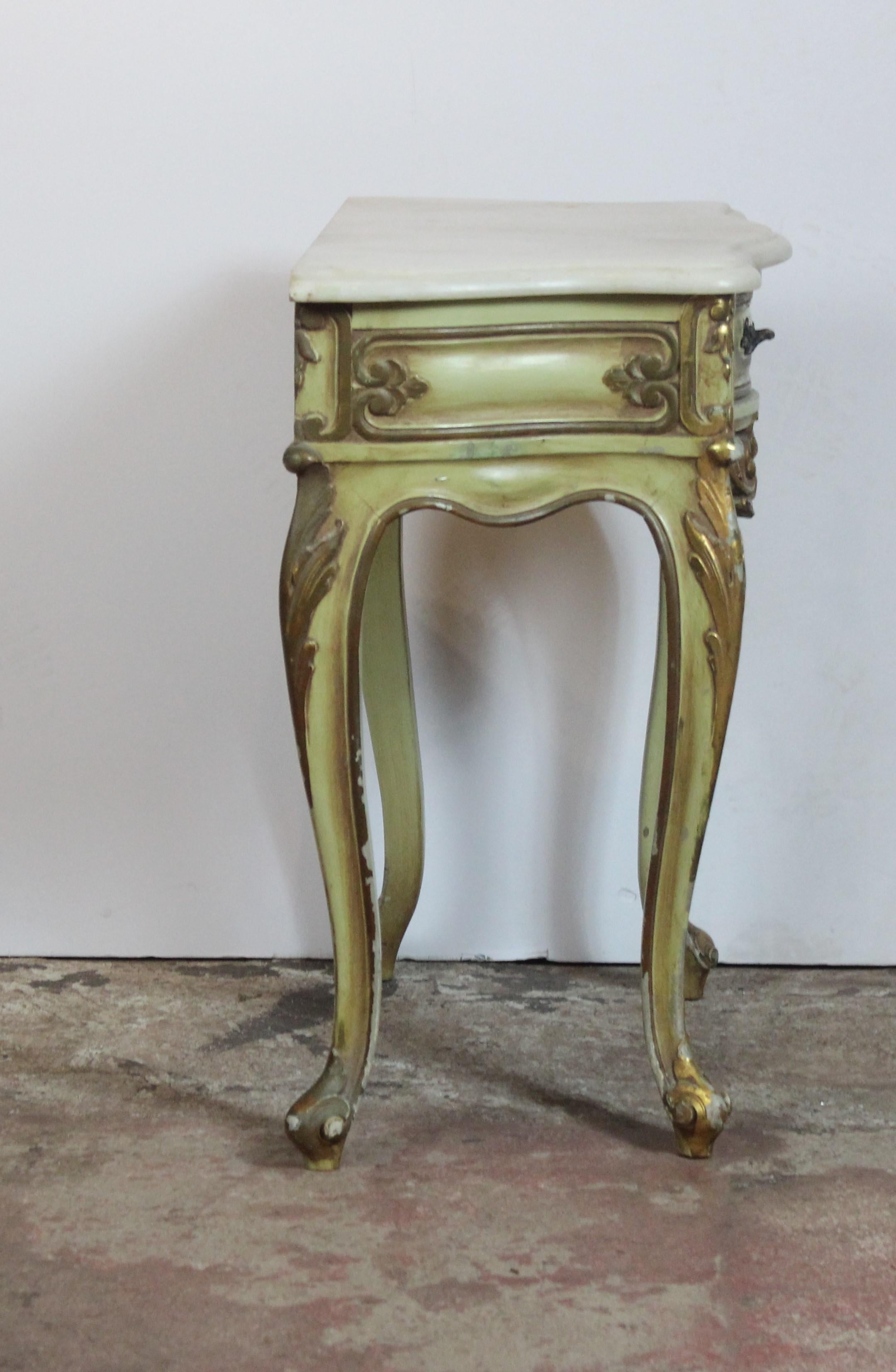 Italian Marble-Top Nightstands 1