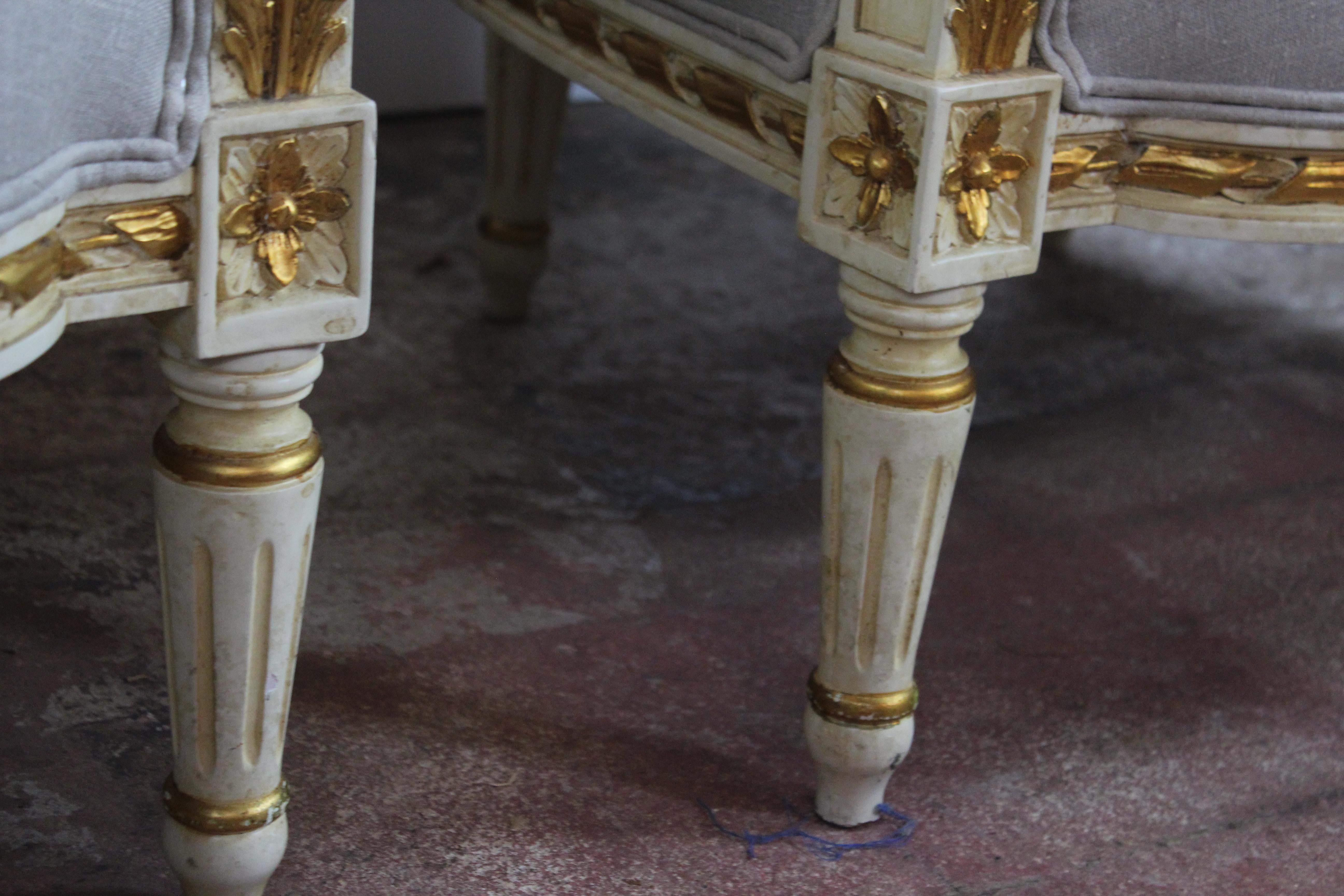 Pair of Louis XVI Style Chairs In Good Condition In Pomona, CA