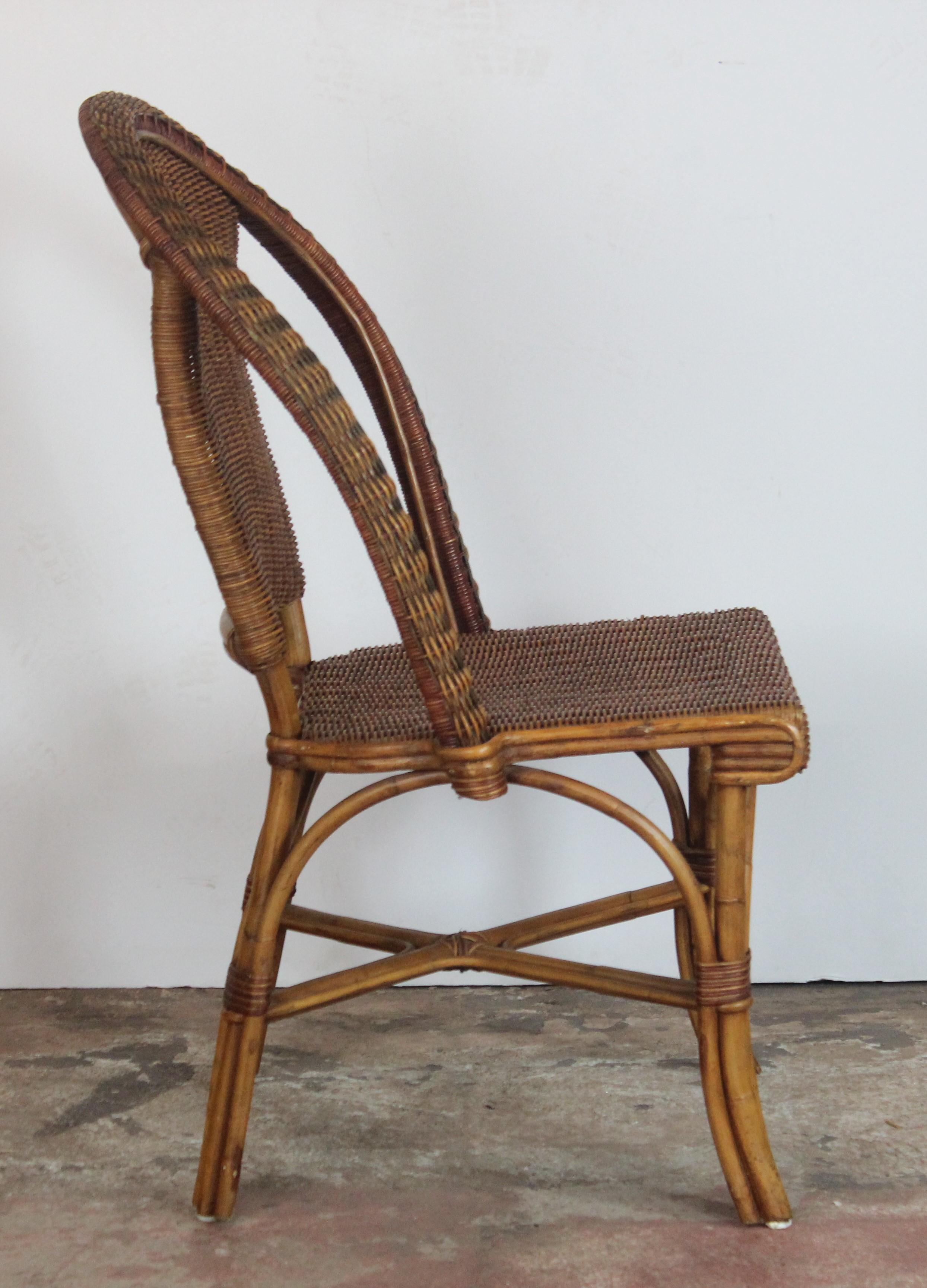 American Set of 4 Rattan Chairs