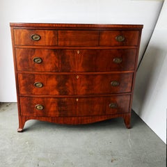 Early 19th Century Bow Front English Chest of Drawers