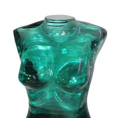 Mid-Century Life Size  Green Glass Sculpture