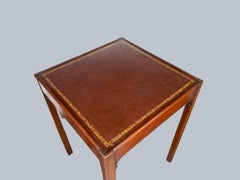 Lot de 2 tables d'appoint avec plateau en cuir