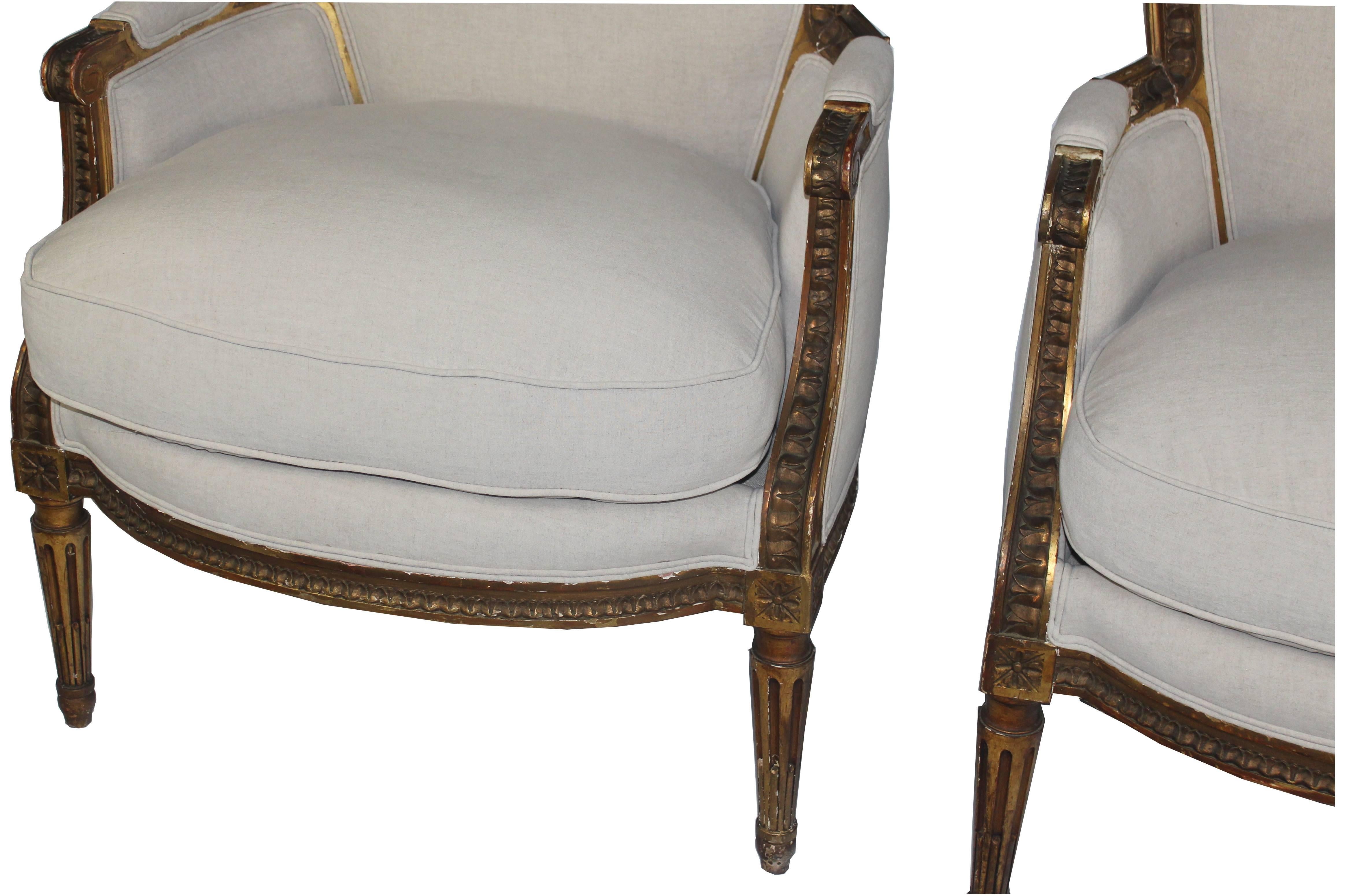 Italian Pair of Louis XVI Style Chairs