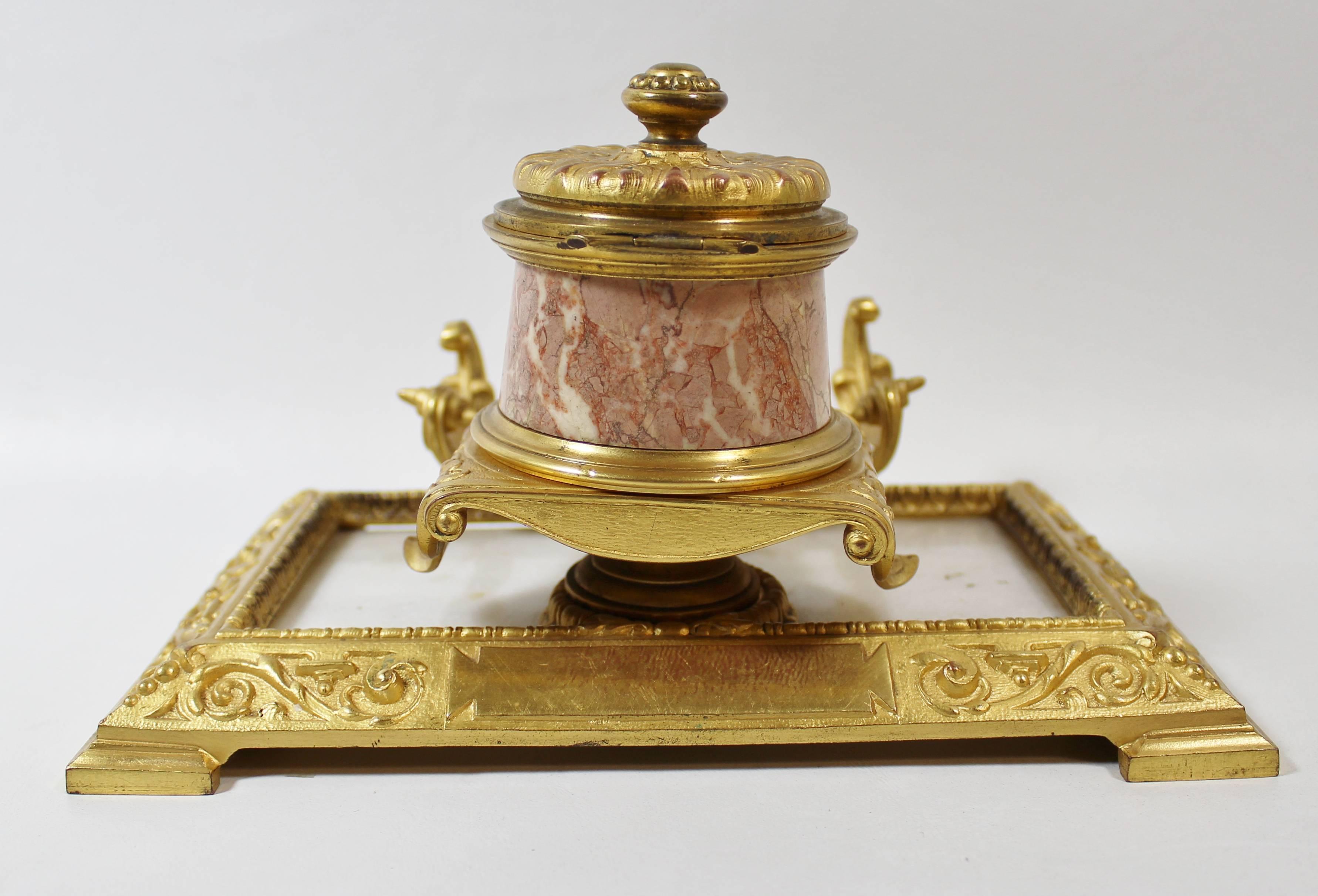 brass inkwell holder