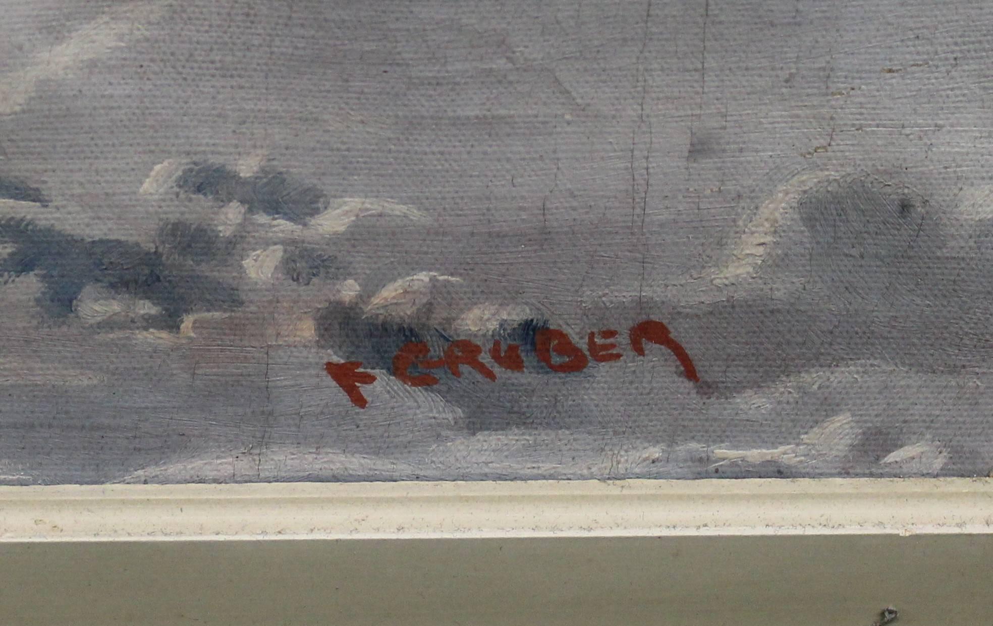 Franz Gruber oil painting (German 1878-1945).