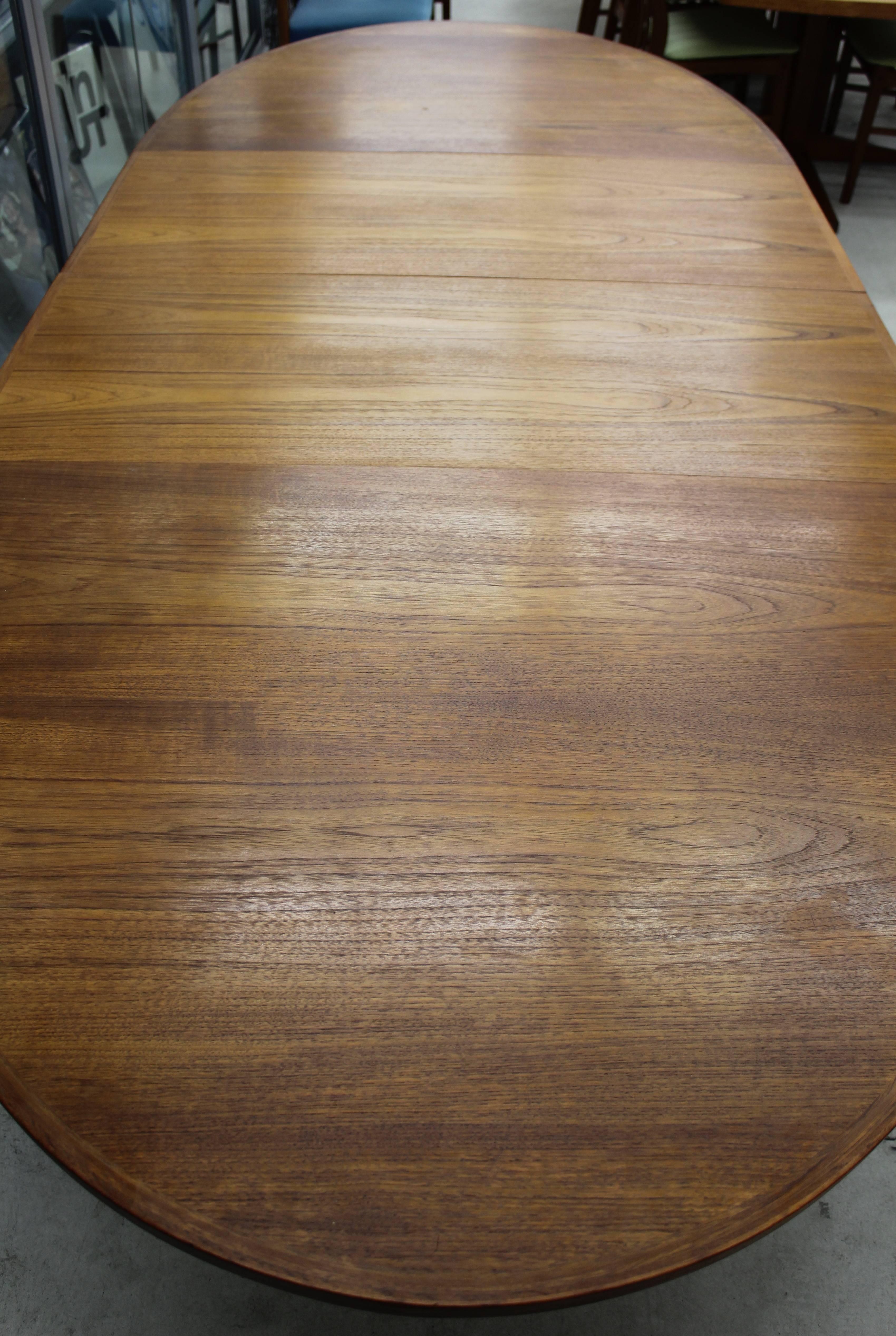 Bernhard Pedersen & Son Danish dining room or conference table. Comes with two leaves.