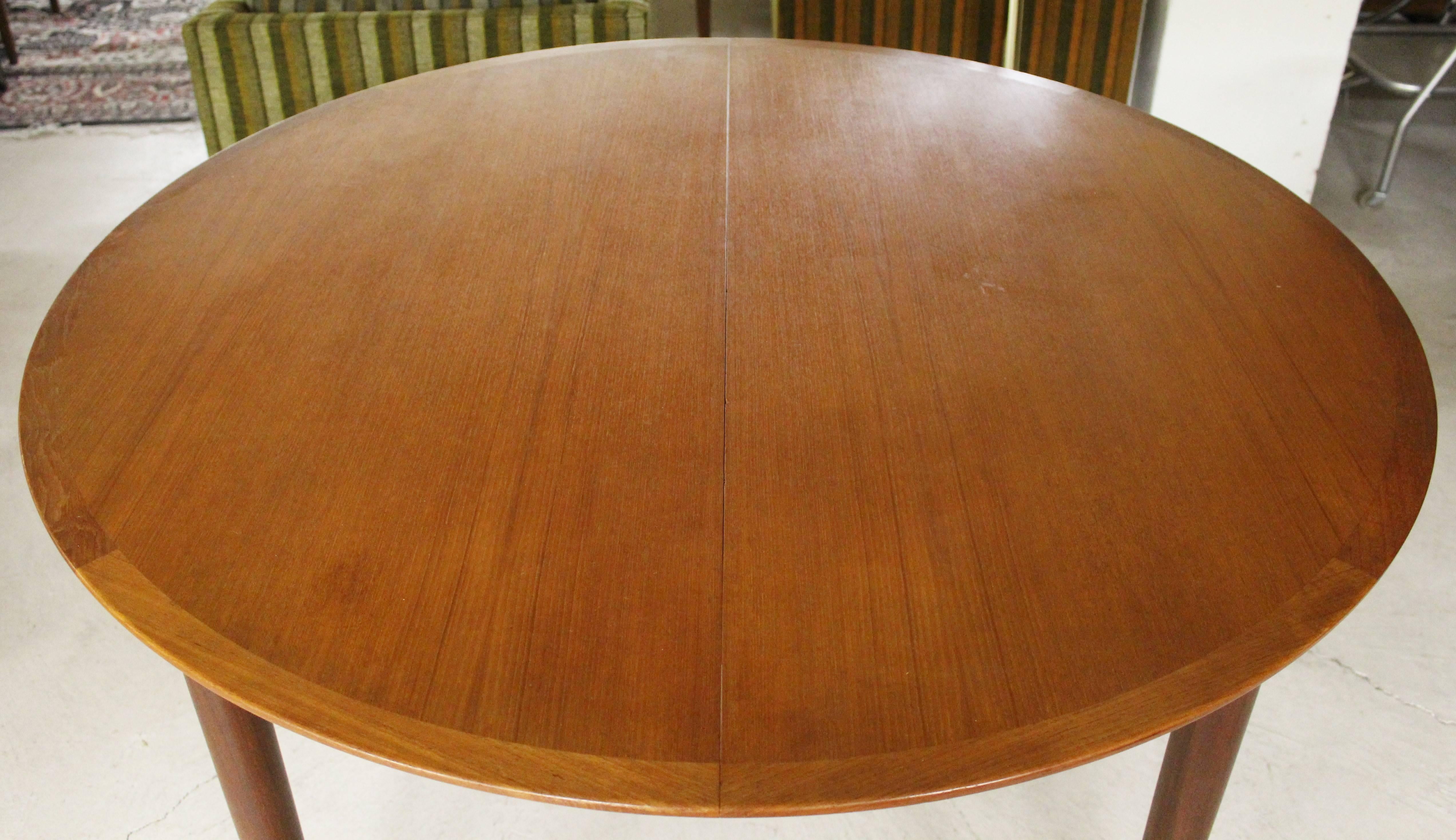 Danish Teak Dining Table by N & R Mobler In Good Condition In Hamilton, Ontario