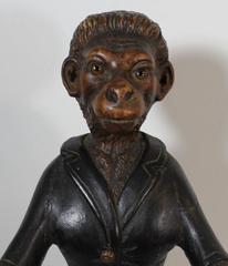 19th Century Black Forest Carved Monkey Sculpture