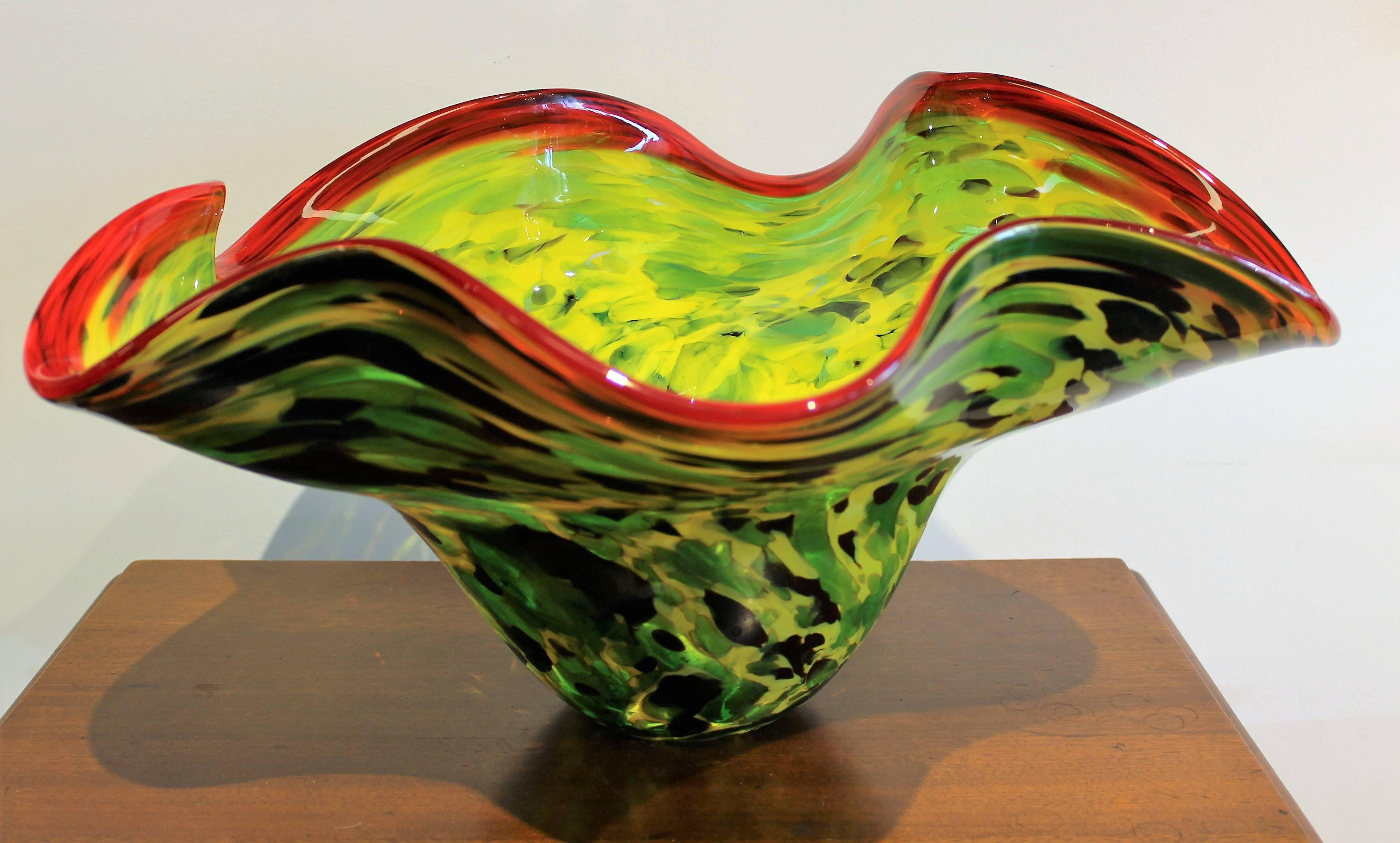 Mid-Century moderno Quattro vasi in vetro artistico 