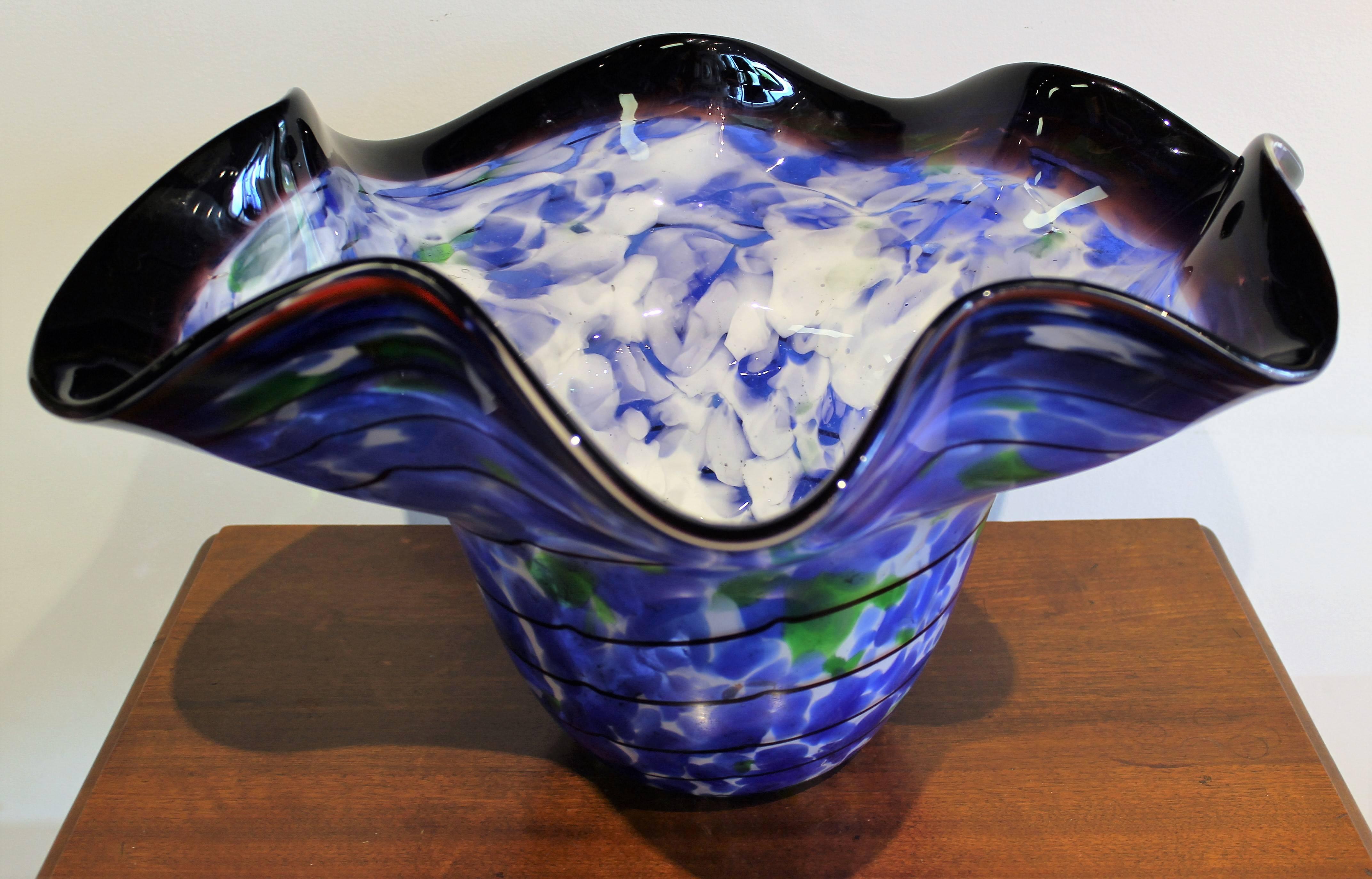Italian Four Sergio Rossi 'Seaform' Art Glass Vase's for Murano For Sale